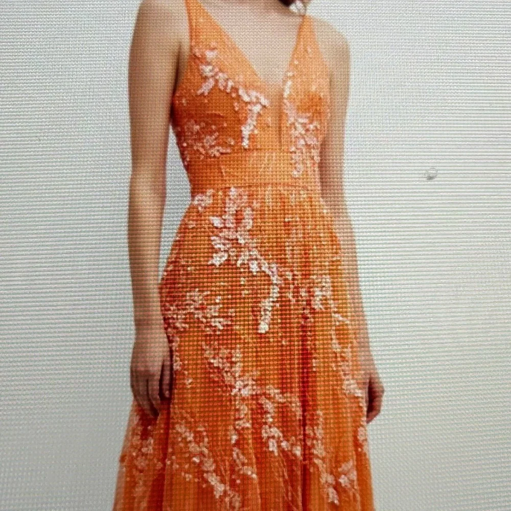 Dress the population black label. Brand new with tags. Coral beaded gown. Size s - Picture 1 of 7